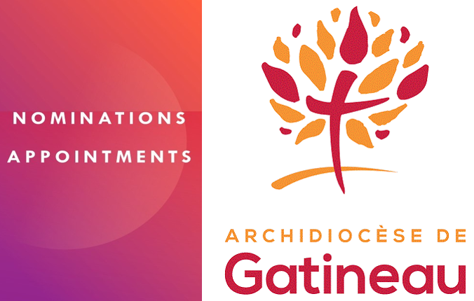 Nominations dans l'archidiocèse de Gatineau, effectives le 1er juillet 2021